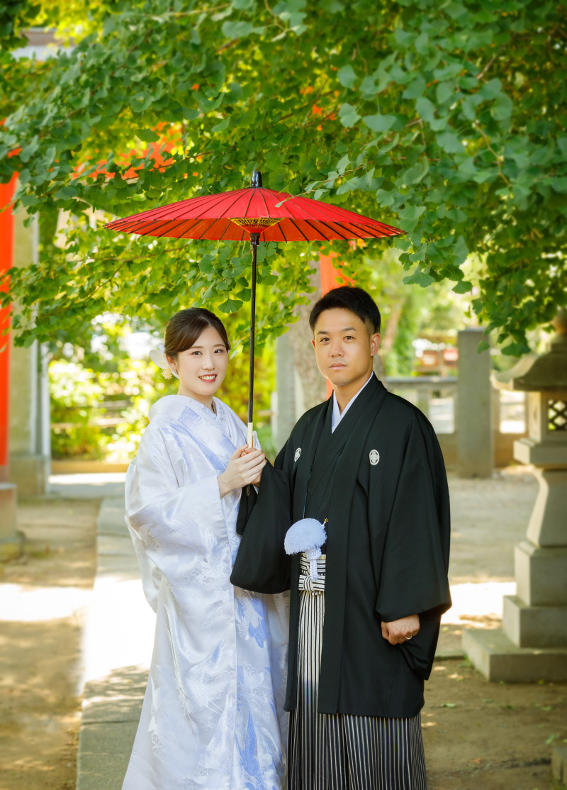 【和装2着・新春の神社&本格日本庭園】白無垢は徒歩1分神社で【神社ロケ】色打掛は【移動なし本格日本庭園】で◇データ90カット