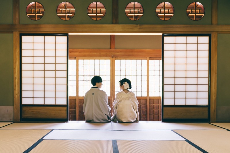 和室に腰掛けて・・