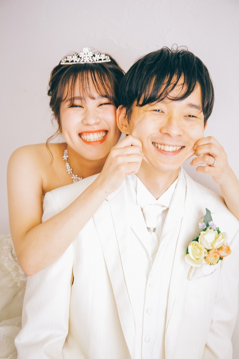 幸せなツーショット