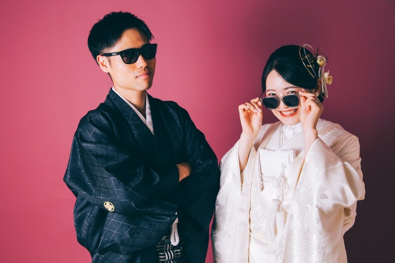 シンプル×サングラス
