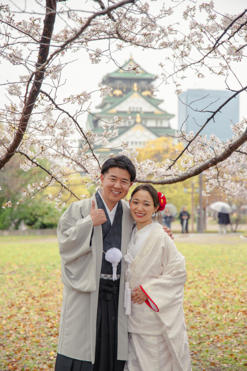 大阪城×桜