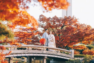 自由都市を象徴する築山林泉廻遊式の日本庭園『大仙公園』