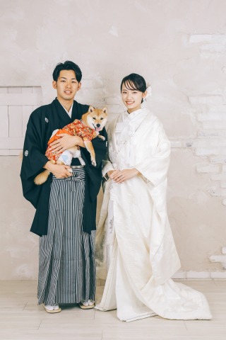 和装スタジオ撮影！！ワンちゃんもご一緒に♪