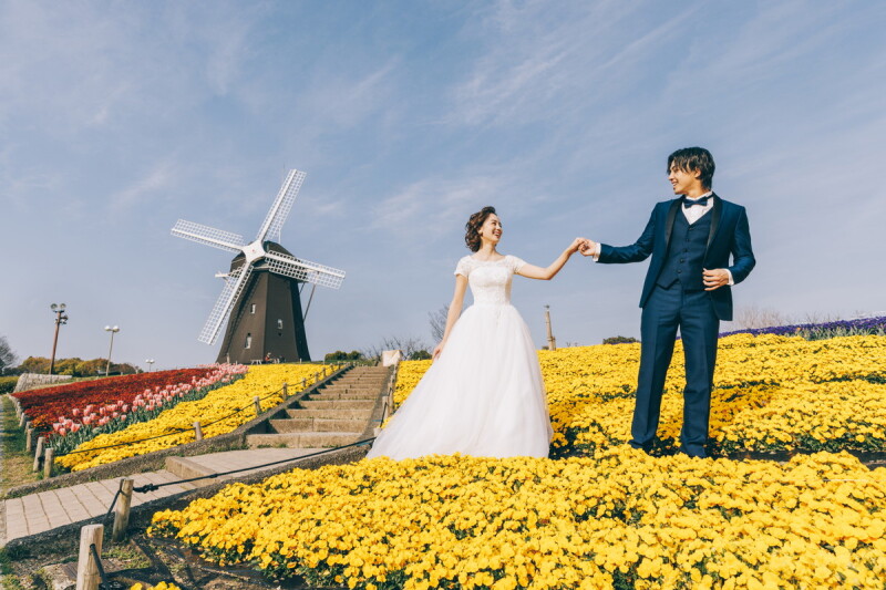 スタジオアンルージュなんばOCAT店_ガーデンで撮影できる