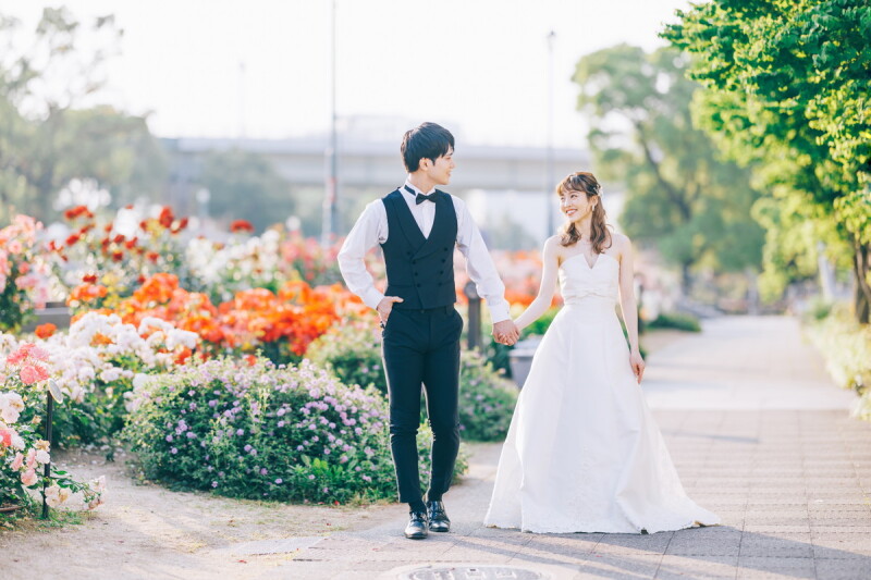 スタジオアンルージュなんばOCAT店_ガーデンで撮影できる