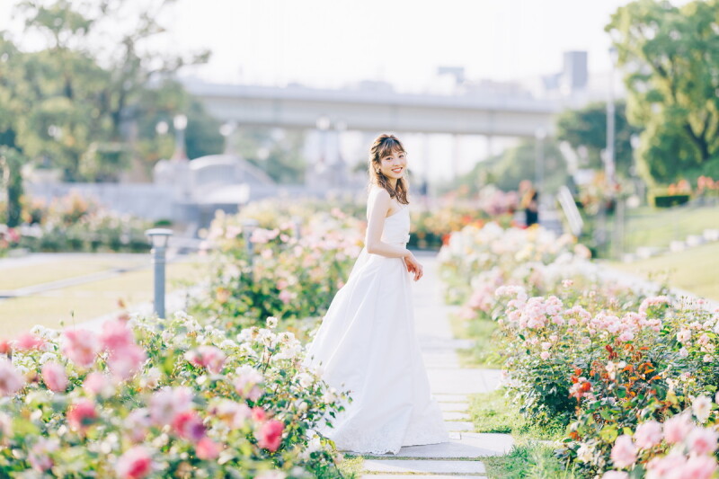 スタジオアンルージュなんばOCAT店_ガーデンで撮影できる