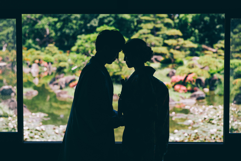 スタジオアンルージュなんばOCAT店_ガーデンで撮影できる