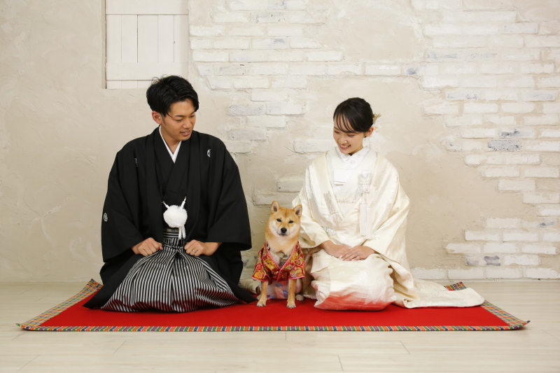 スタジオアンルージュなんばOCAT店_ペットと一緒に撮影できる