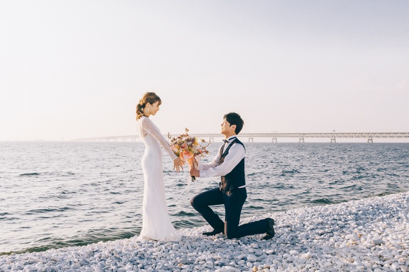 夕陽に包まれる、上質なサンセットフォト