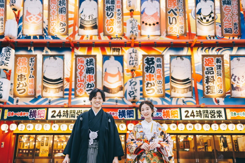◆期間限定2万円OFF◆大阪 新世界ロケーションフォトプラン|データ150カット付き