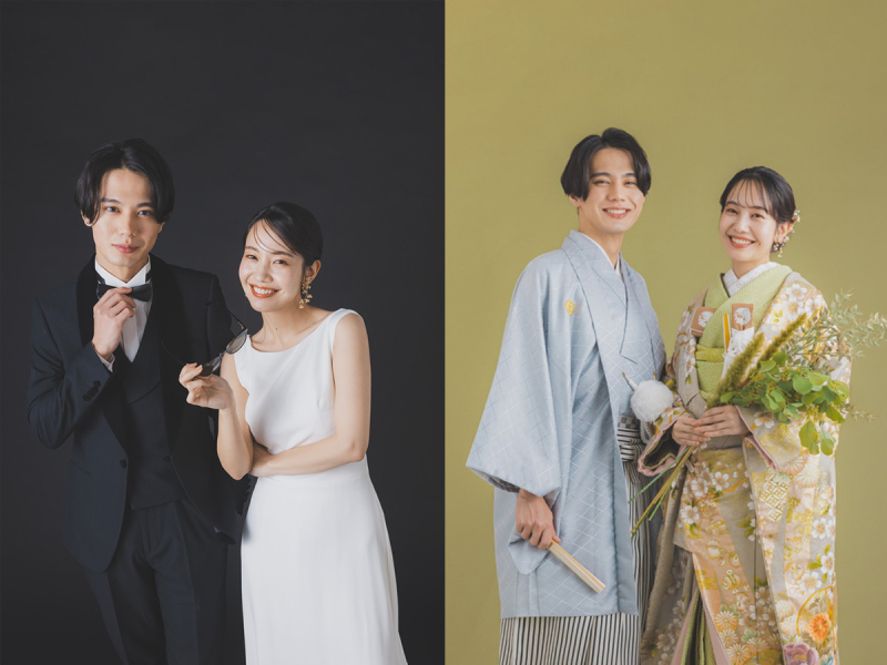 洋装&和装スタジオフォトアルバムプラン|データ11カット&8Pアルバム付き