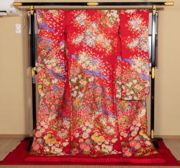 R083-赤桜に流水