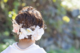 白無垢ヘアパーツ例４