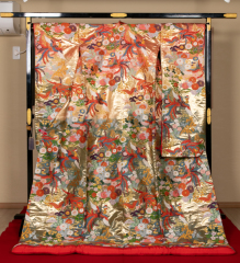 R059-小柄鳳凰オレンジ緑ぼかし　犬抱っこOK