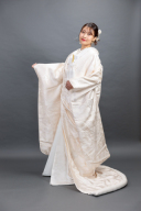 白無垢・オフホワイト・シルバー鶴