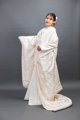 白無垢・オフホワイト・シルバー鶴