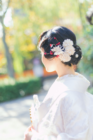 白無垢ヘアパーツアイデア１