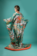 R116-エメラルドグリーン　飛鶴に花車