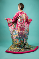 R114-鳥居ユキ　ピンクに青ボカシ 四季花