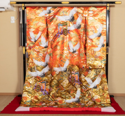 R095-オレンジ天井柄飛鶴