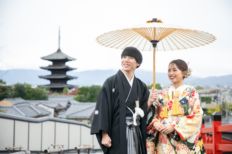 八坂の上の方で