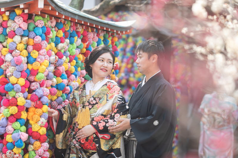 庚申堂さん、梅も咲いてた