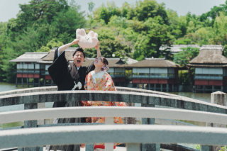 食べて、シャボン玉して、小道具たくさん使いました