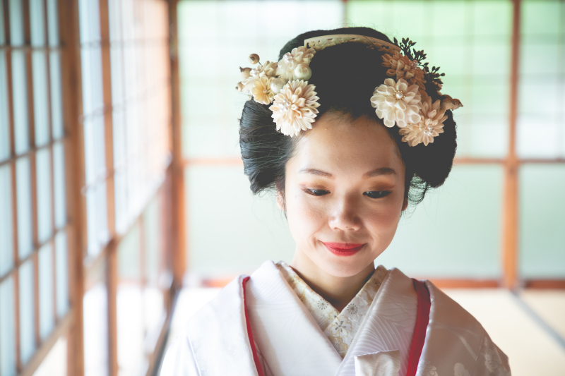 白無垢に合うヘアスタイル