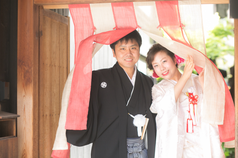 京都の町家で白無垢撮影