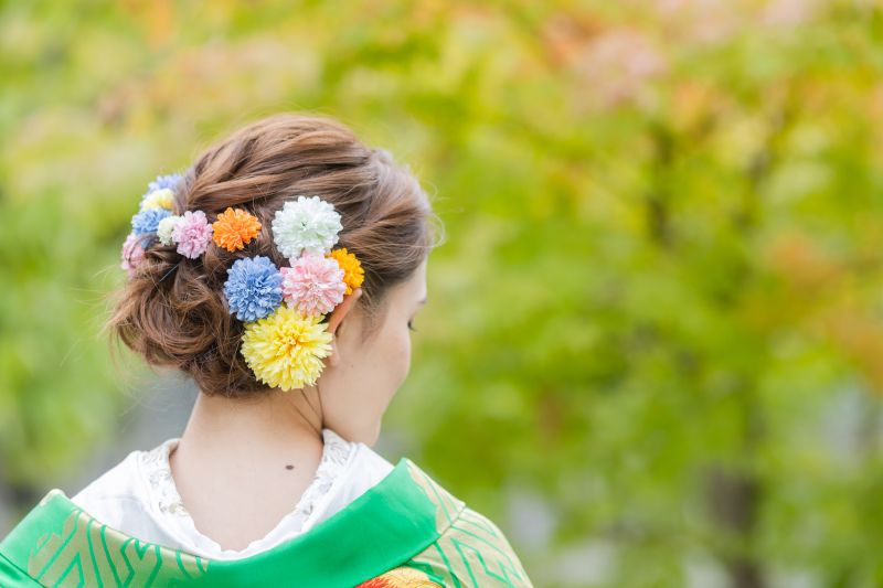 色とりどりの髪飾り