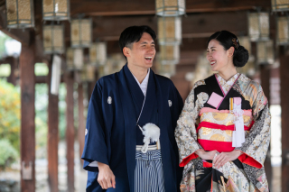 引き振袖で萬福寺ロケ