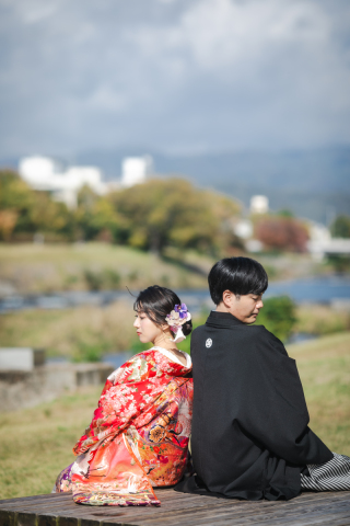 お二人の思い出の地を巡るロケ