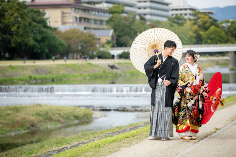 穏やかな鴨川にて