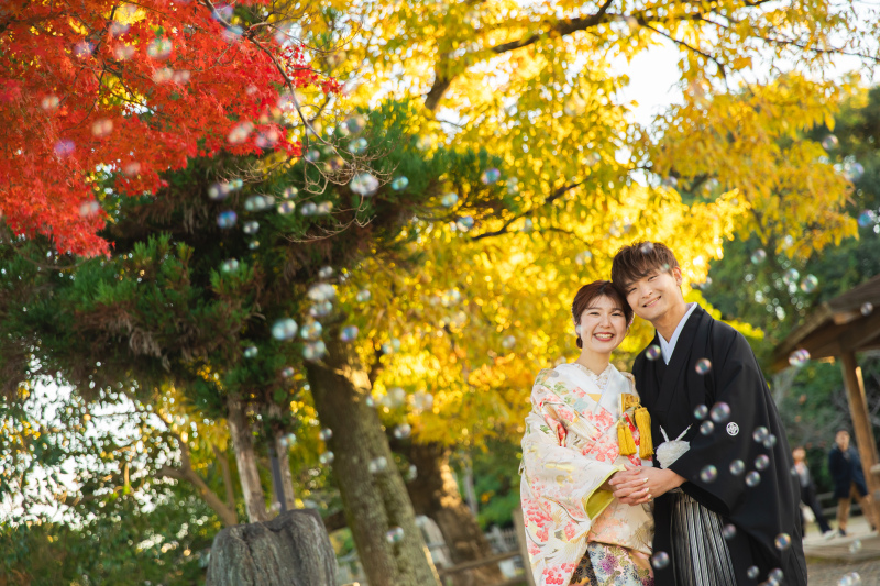 シャボン玉、舞う