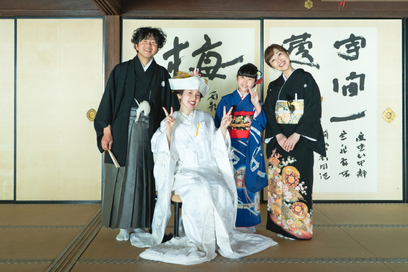 花嫁様、ご家族