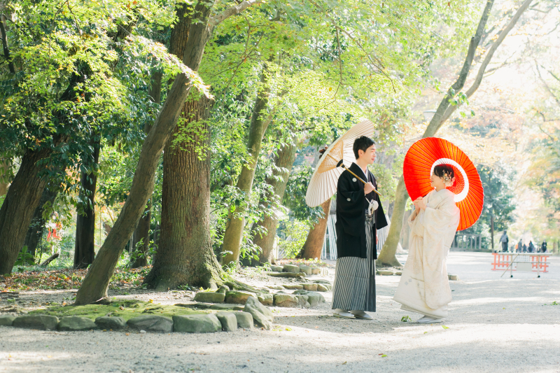 糺の森での撮影