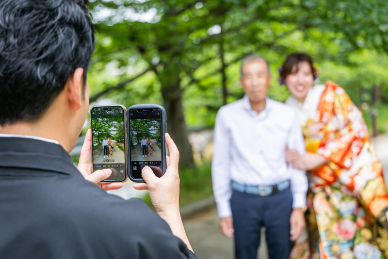 新郎様がカメラマン