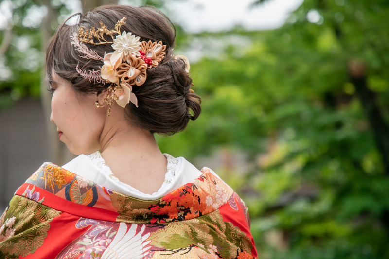 秋カラーのヘアセット
