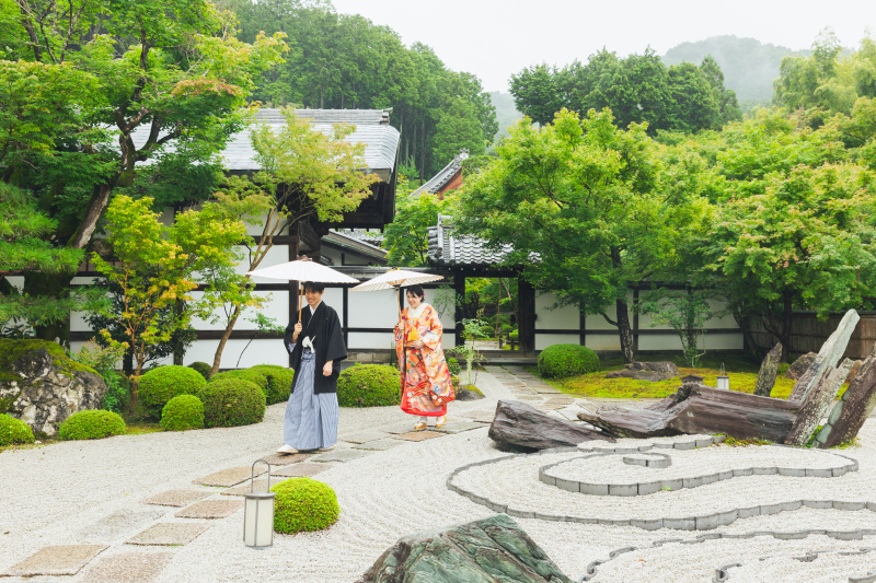 枯山水のお庭で