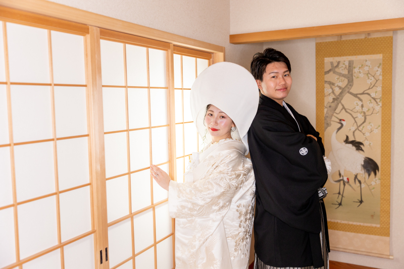 白無垢+綿帽子♪