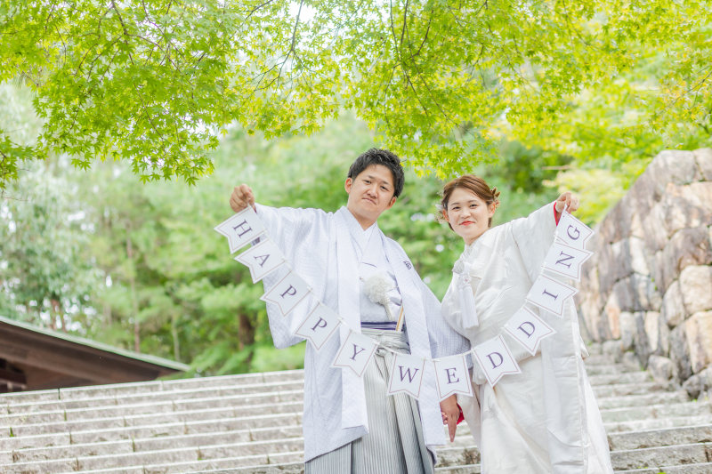 ガーランドを持ってパチリ