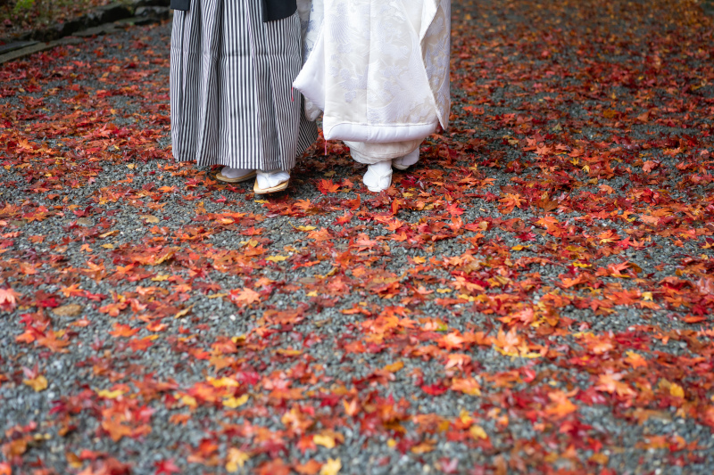 足元まで秋