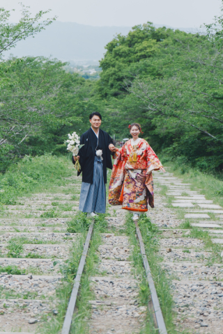 インクラインでオシャレな和装フォト