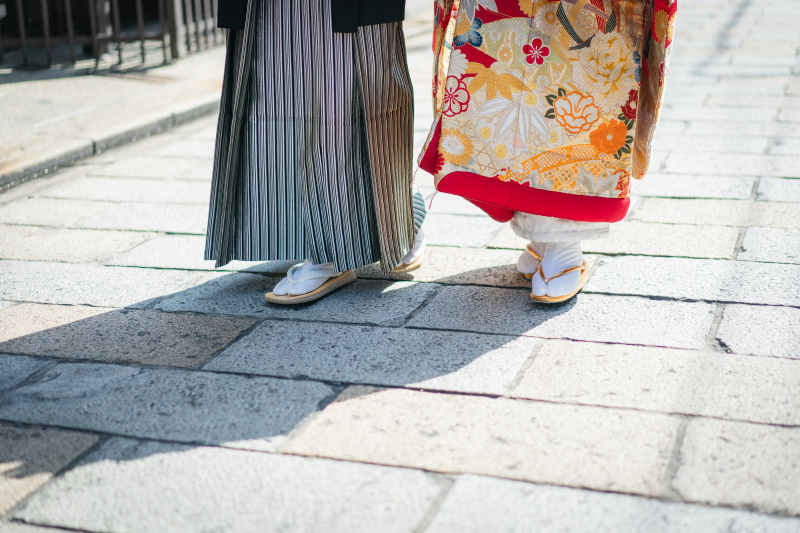 珍しい足元ショット