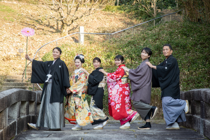 家族みんなで着物！花嫁様は日本髪も！