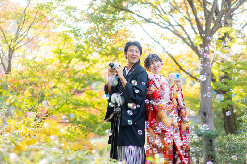 シャボン玉がいっぱい