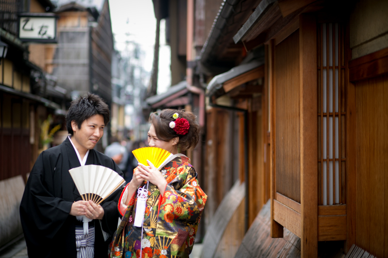 和装に着替えて