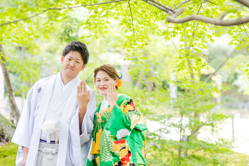 白×緑でさわやかに