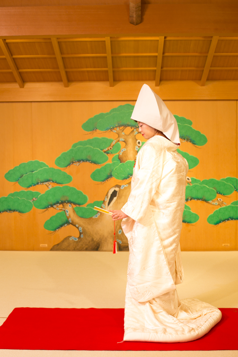 綿帽子で能舞台