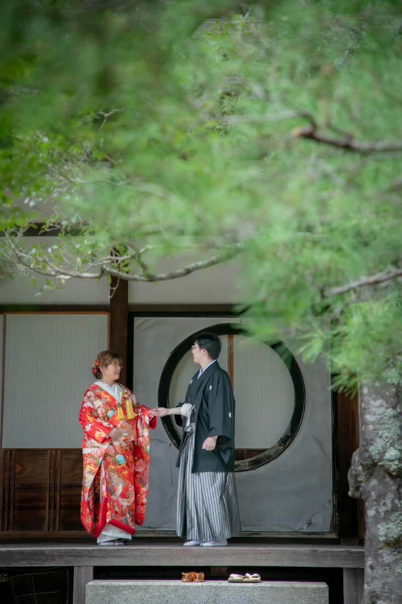 松の緑が映える